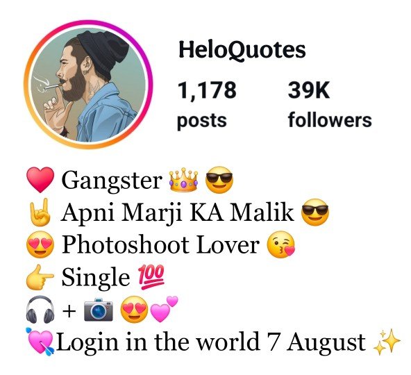 Instagram Bio For Gangster