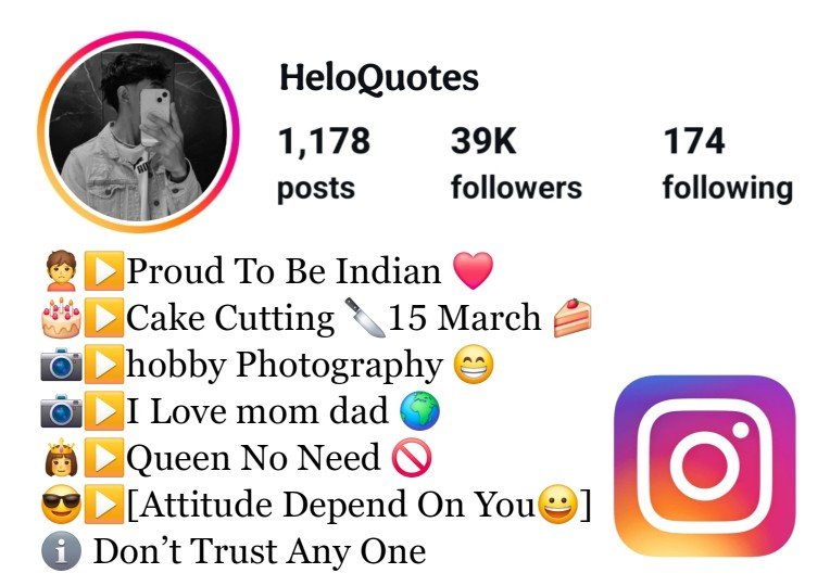 Instagram Bio for Boys