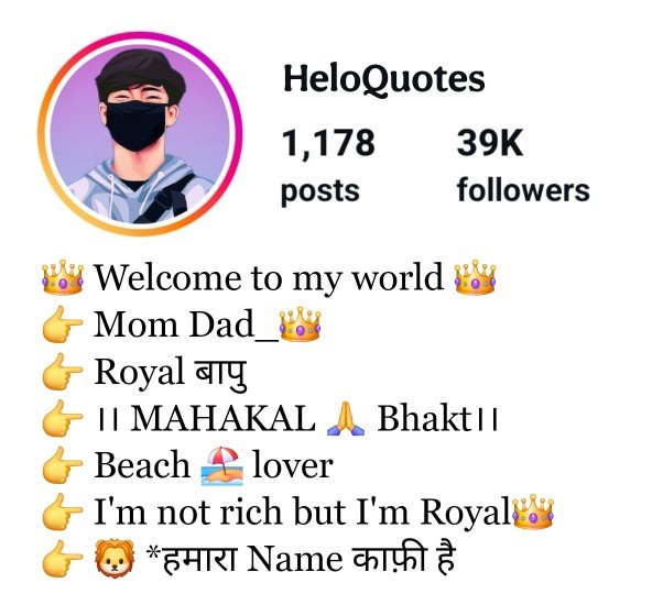 Attitude Bio For Instagram For Boys