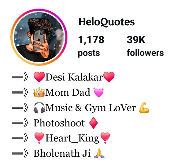 Stylish Bio For Instagram For Boys