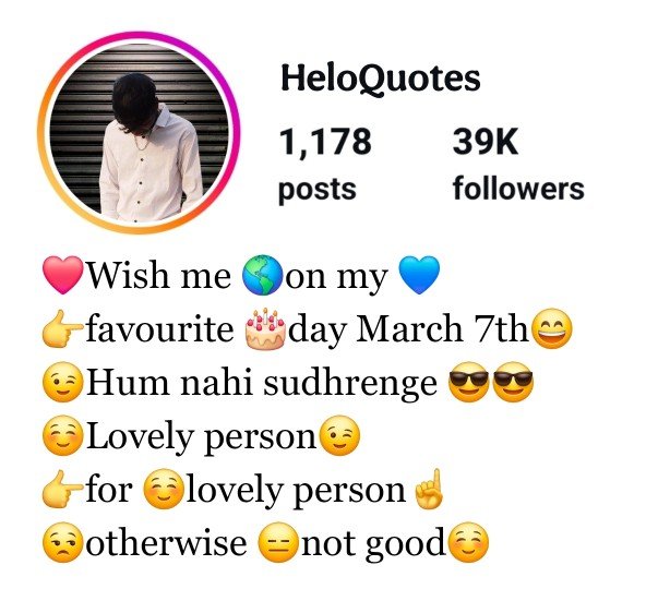 Instagram Bio For Boys Attitude