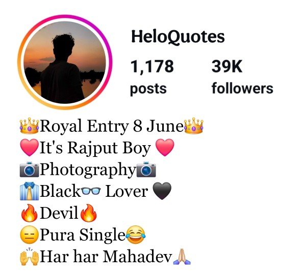 Attitude Rajput Bio For Instagram For Boys