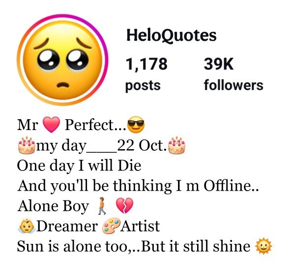 Sad Bio For Instagram in Hindi