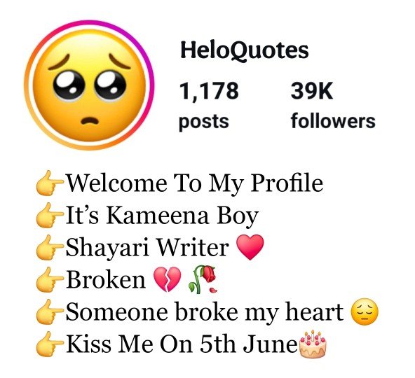 Sad Bio For Instagram For Boys
