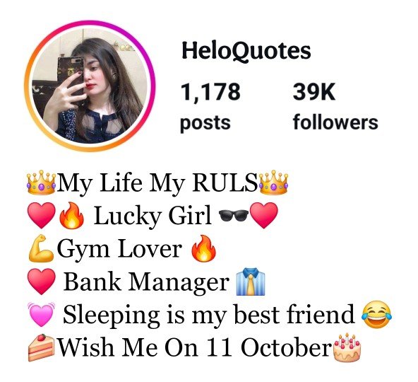 Instagram Vip Bio For Girls